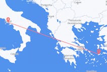イカリア島からナポリ行きのフライト