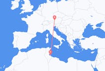 Flyreiser fra Djerba, Tunisia til Salzburg, Østerrike