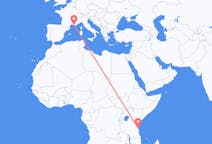 Flyg från Zanzibar, Tanzania till Marseille, Frankrike