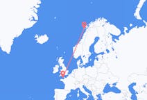 Flyreiser fra St Peter Port, Guernsey til Leknes, Norge