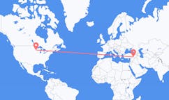 Loty z Minneapolis, Stany Zjednoczone do Diyarbakiru, Turcja