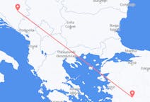 Flyreiser fra Denizli, til Sarajevo
