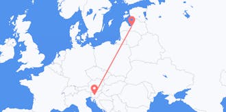 Flyreiser fra Latvia til Slovenia