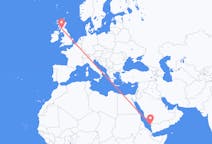 Flights from Jizan, Saudi Arabia to Glasgow, Scotland
