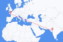Flyreiser fra Ahmadabad, India til Nantes, Frankrike