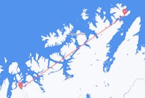 Flüge von der Stadt Honningsvåg in die Stadt Sørkjosen
