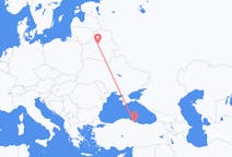 Flyreiser fra Minsk, Hviterussland til Samsun, Tyrkia