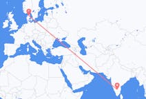 Flyreiser fra Bangalore, India til Aalborg, Danmark