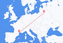 Voli da Vilnius, Lituania to Aspiran, Francia