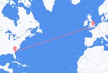 Flights from Savannah, the United States to London, England