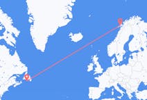 サンピエール島・ミクロン島のサンピエールから、ノルウェーのストックマルネスまでのフライト