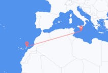 出发地 马耳他瓦莱塔目的地 西班牙兰萨罗特岛的航班