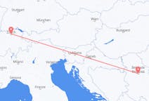 Flights from from Zurich to Belgrade