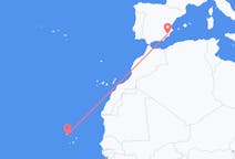 Lennot São Vicentestä, Kap Verde Murciaan, Espanja