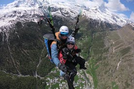 Paragliding mountain flight