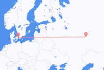 ロシアのカザンからから、デンマークのコペンハーゲンまでのフライト