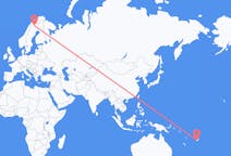 出发地 斐济出发地 楠迪目的地 瑞典基律纳的航班