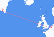 Flyreiser fra Qaqortoq, Grønland til Brussel, Belgia
