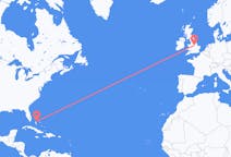 Flyg från Nassau, Bahamas till Nottingham, England