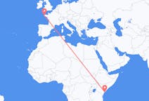 Flights from Lamu, Kenya to Brest, France