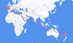 Flyrejser fra Whangarei, New Zealand til Santiago de Compostela, Spanien