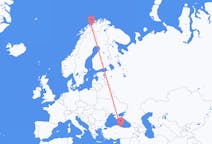 Flyg från Sørkjosen, Norge till Samsun, Turkiet