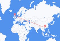 Flyg från Liuzhou, Kina till Edinburgh, Skottland
