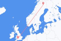 Flyrejser fra Gällivare, Sverige til Bristol, England