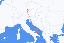 Vluchten van Salzburg naar Bari