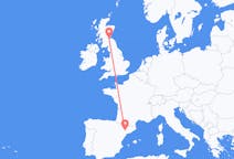 Flyg från Lleida, Spanien till Edinburgh, Skottland