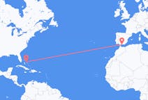 Flyrejser fra North Eleuthera, Bahamas til Malaga, Spanien