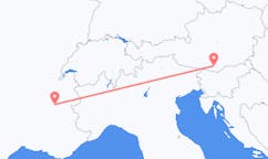 Lennot Klagenfurtista, Itävalta Grenobleen, Ranska