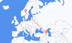 出发地 阿塞拜疆占贾目的地 瑞典罗尔巴克斯奈斯的航班