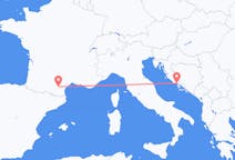 Voli da Carcassonne, Francia a Spalato, Croazia