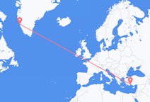 出发地 土耳其出发地 安塔利亚目的地 格陵兰努克的航班