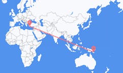 파푸아 뉴기니 투피에서 출발해 터키 달라만에게(으)로 가는 항공편
