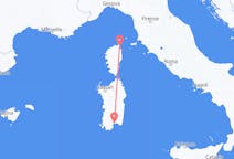 Flug frá Cagliari, Ítalíu til Bastia, Frakklandi