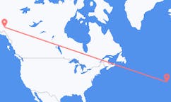 Flyrejser fra Whitehorse, Canada til Santa Maria, Portugal