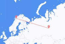 Flights from Surgut, Russia to Narvik, Norway