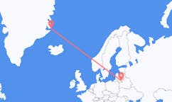 Vluchten van Vilnius, Litouwen naar Ittoqqortoormiit, Groenland