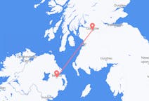 Flights from the city of Belfast to the city of Glasgow