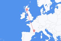 Vluchten van Carcassonne, Frankrijk naar Glasgow, Schotland