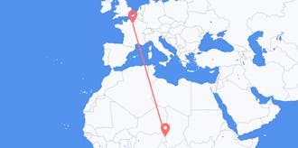 Flights from Chad to France