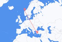 Flyreiser fra Ålesund, Norge til Dalaman, Tyrkia