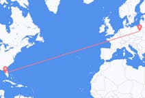 Flyrejser fra Tampa til Warszawa
