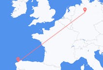 Vluchten van La Coruña, Spanje naar Hannover, Duitsland