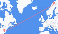 Flyg från Raleigh till Kiruna