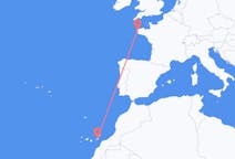Vols depuis la ville de Brest vers la ville de Fuerteventura
