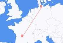Flyg från Brive-la-Gaillarde, Frankrike till Hamburg, Tyskland