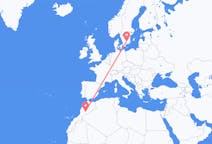 Flights from Ouarzazate, Morocco to Växjö, Sweden